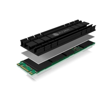 Disipador de calor icybox disco ssd m.2 2280 ib-m2hs-701 negro
