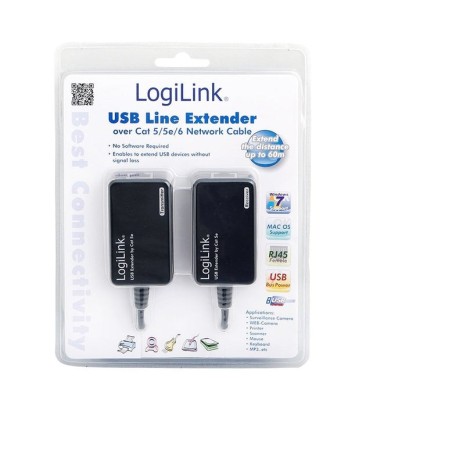 Logilink repetidor alargador usb 2.0 cat5 / 6 hasta 60m