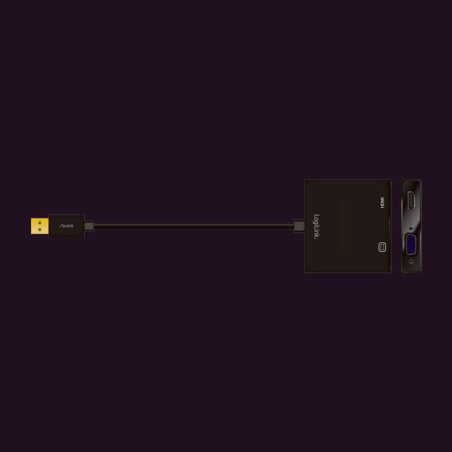 Logilink ua0234 adaptador de cable usb 3.0 vga/hdmi negro