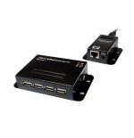 Logilink ua0252 extensor usb 2.0 cat.5 hasta 50m con hub de 4 puertos, poe
