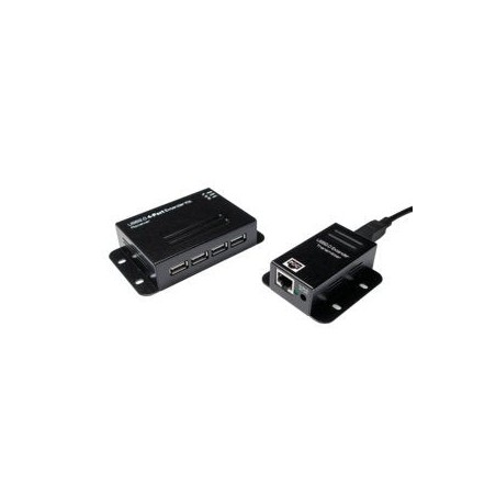 Logilink ua0252 extensor usb 2.0 cat.5 hasta 50m con hub de 4 puertos, poe