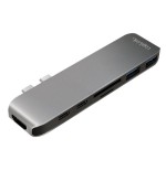 Logilink ua0302 hub de interfaz usb 3.2 gen 1 (3.1 gen 1) type-c 5000 mbit/s aluminio, negro