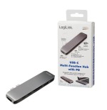 Logilink ua0302 hub de interfaz usb 3.2 gen 1 (3.1 gen 1) type-c 5000 mbit/s aluminio, negro
