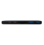 Logilink ua0302 hub de interfaz usb 3.2 gen 1 (3.1 gen 1) type-c 5000 mbit/s aluminio, negro