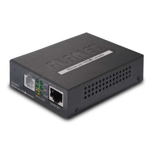 Planet vc-231g convertidor de medio 1000 mbit/s negro