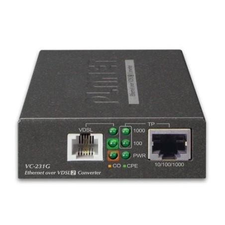 Planet vc-231g convertidor de medio 1000 mbit/s negro