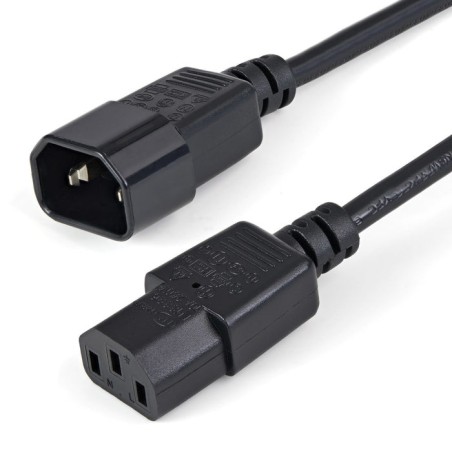 Startech extensor alargador de 1m para cable de alimentacion de ordenador - c14 a c13