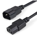 Startech extensor alargador de 1m para cable de alimentacion de ordenador - c14 a c13