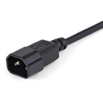 Startech extensor alargador de 1m para cable de alimentacion de ordenador - c14 a c13
