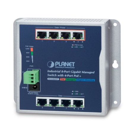 Planet wgs-804hpt switch gestionado gigabit ethernet (10/100/1000) negro energía sobre ethernet (poe)