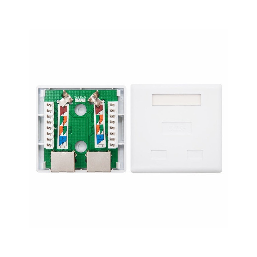 Nanocable roseta de superficie rj45 cat.5e ftp 2 tomas