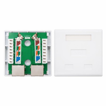 Nanocable roseta de superficie rj45 cat.5e ftp 2 tomas