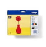 Tinta brother original lc121 black + 3 colores