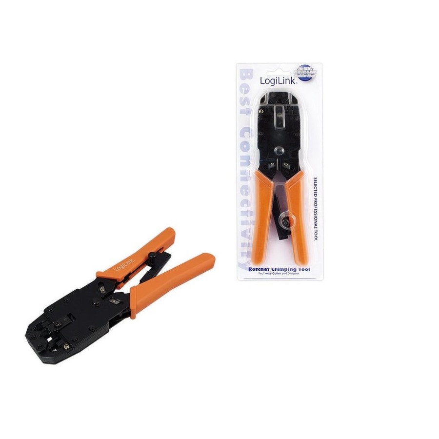 Logilink crimpadora rj45 / rj12 naranja
