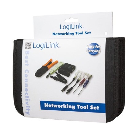 Juego de herramientas de red logilink con bolsa 6 piezas