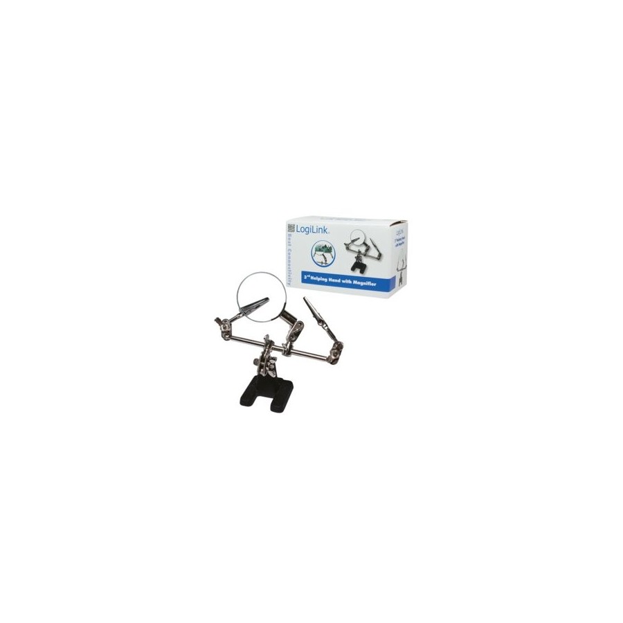 Logilink wz0034 lente de aumento y lupa negro, acero inoxidable
