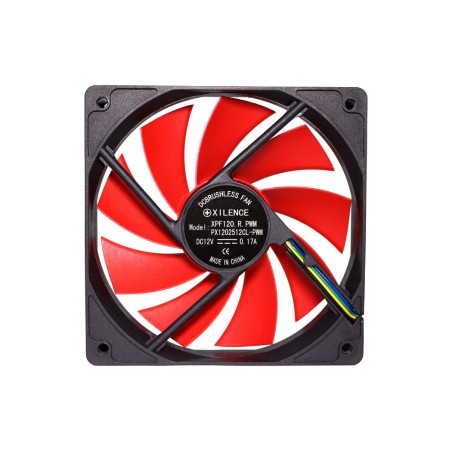 Xilence xpf120.r.pwm ventilador para ordenador 12 cm negro, rojo