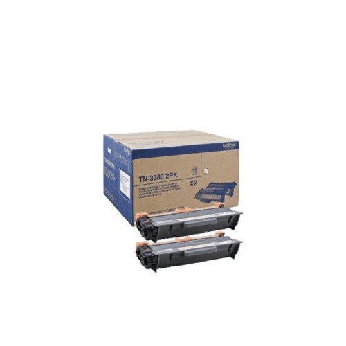 Toner original brother tn-3380twin pack 2 unidades negro