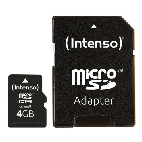 Intenso micro sd 4gb clase10 con adaptador