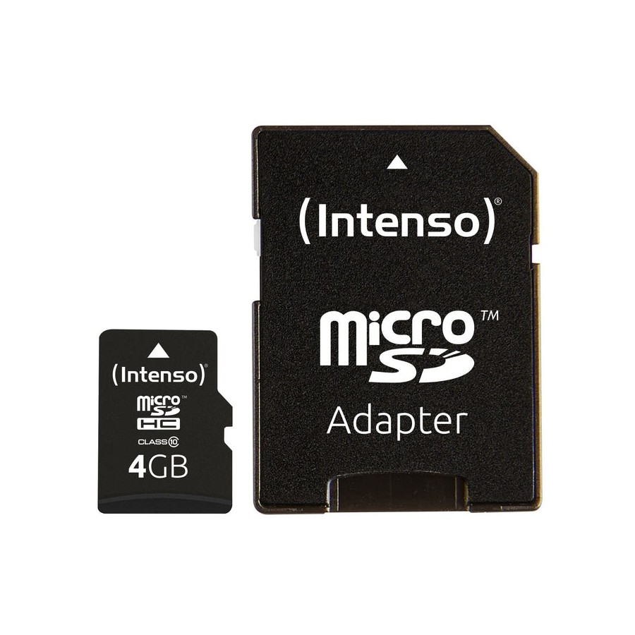 Intenso micro sd 4gb clase10 con adaptador