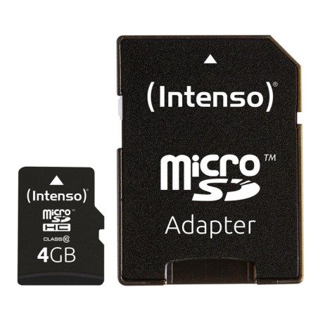 Intenso micro sd 4gb clase10 con adaptador