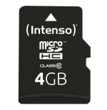 Intenso micro sd 4gb clase10 con adaptador