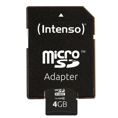 Intenso micro sd 4gb clase10 con adaptador