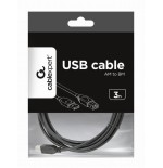 Gembird cable usb a/b 3m (impresora) negro