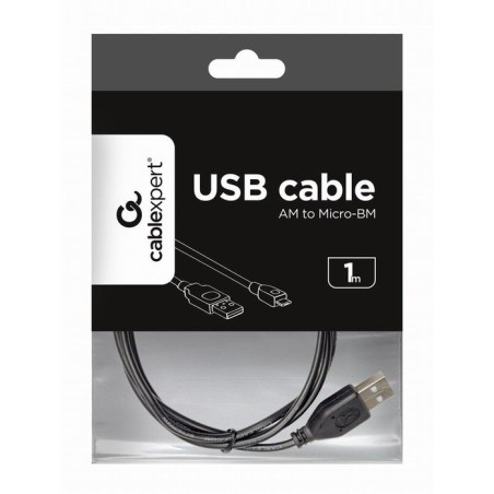 Gembird cable usb a micro usb 1m negro ccp-musb2-ambm-1m