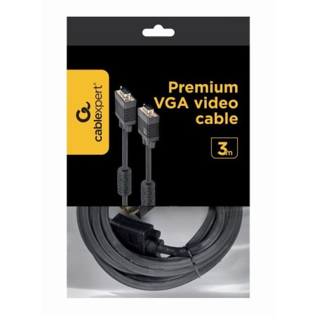 Gembird cable  vga d-sub  m/m 2 ferritas 3m negro  cc-ppvga-10-b