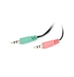 Gembird auricular diadema con micro jack negro mhs-123