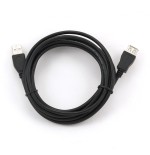 Gembird cable usb2.0 a/a  (alargo) 3m negro  ccp-usb2-amaf-10
