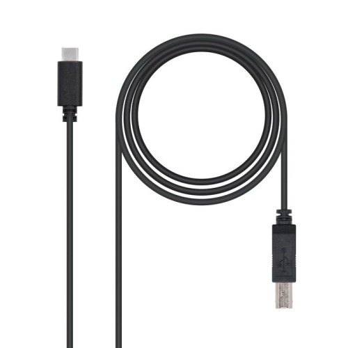 Nanocable cable de impresora usb-b 2.0 macho a usb-c macho 1m