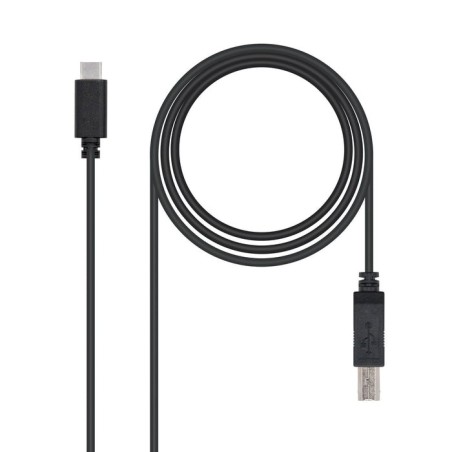 Nanocable cable de impresora usb-b 2.0 macho a usb-c macho 1m