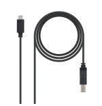 Nanocable cable de impresora usb-b 2.0 macho a usb-c macho 1m