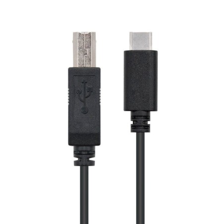 Nanocable cable de impresora usb-b 2.0 macho a usb-c macho 1m