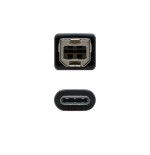 Nanocable cable de impresora usb-b 2.0 macho a usb-c macho 1m