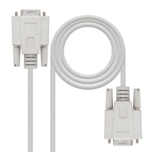 Nanocable cable serie modem db9 hembra a db9 hembra 1.80m - beige