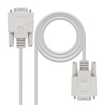 Nanocable cable serie modem db9 hembra a db9 hembra 1.80m - beige
