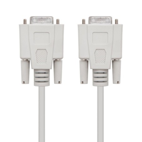 Nanocable cable serie modem db9 hembra a db9 hembra 1.80m - beige