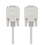 Nanocable cable serie modem db9 hembra a db9 hembra 1.80m - beige