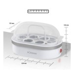Cuecehuevos bomann ek 5022 cb 6 huevos 400 w plata, transparente, blanco