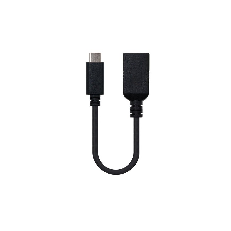 Nanocable cable usb-c 3.1 gen 1 5gbps macho a usb-a hembra 15cm