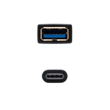 Nanocable cable usb-c 3.1 gen 1 5gbps macho a usb-a hembra 15cm