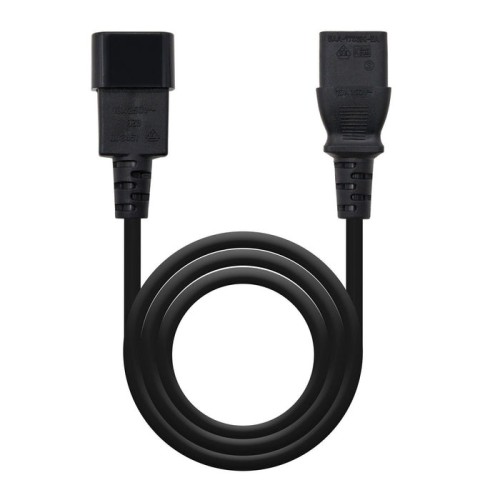 Nanocable cable de alimentacion cpu c13 hembra a c14 macho 1.50m - negro
