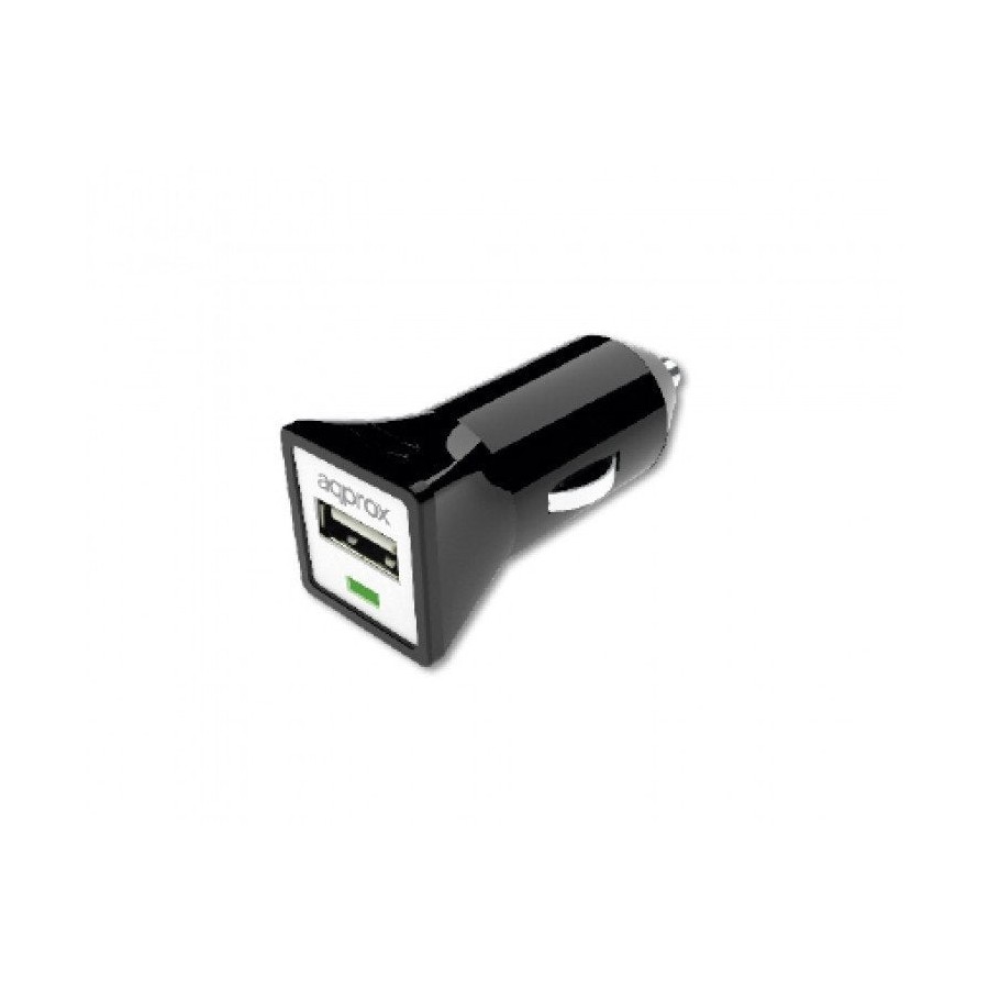 Approx cargador de coche appusbcarb 1xusb input 12-24vdc 5v/1a negro
