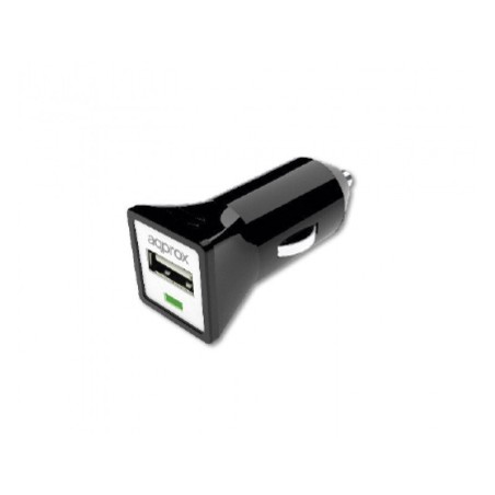 Approx cargador de coche appusbcarb 1xusb input 12-24vdc 5v/1a negro
