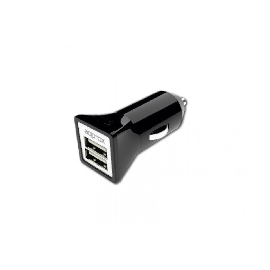 Approx cargador de coche appusbcar31b 2xusb negro