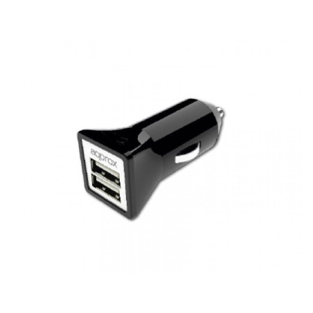 Approx cargador de coche appusbcar31b 2xusb negro