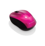 Verbatim ratón go nano inalámbrico 1600ppp compacto ambidiestros receptor usb fucsia